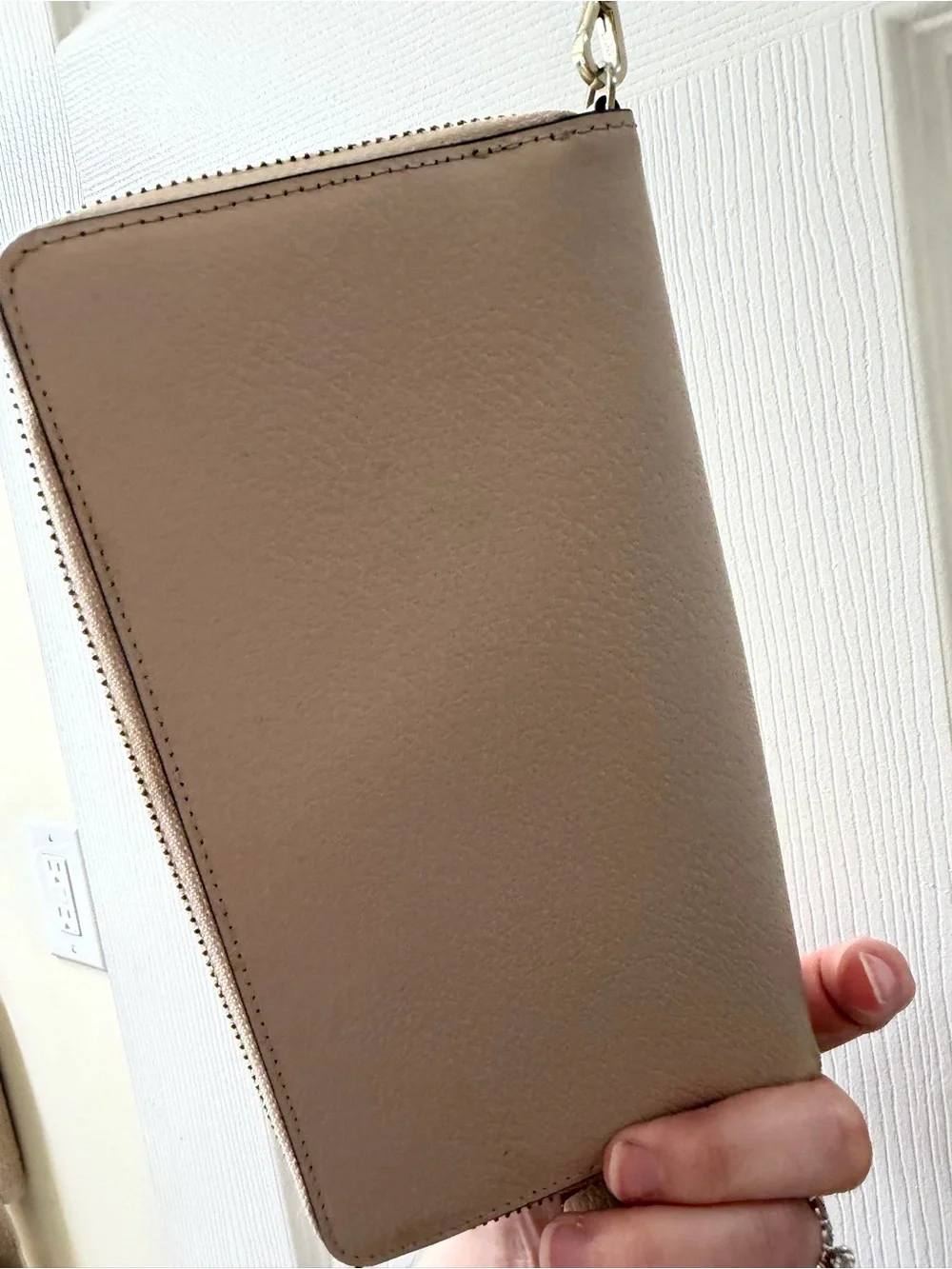 kate spade Cream Zip-Around Wristlet Wallet
